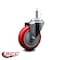 Service Caster 4'' Red Polyurethane Wheel Swivel 7/16'' Grip Ring Stem Caster SCC-GR20S414-PPUB-RED-716138 - alternate 4